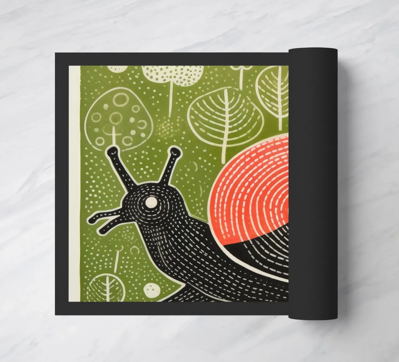 Lumaca verde 1 zerbino da Minimal Animal Art