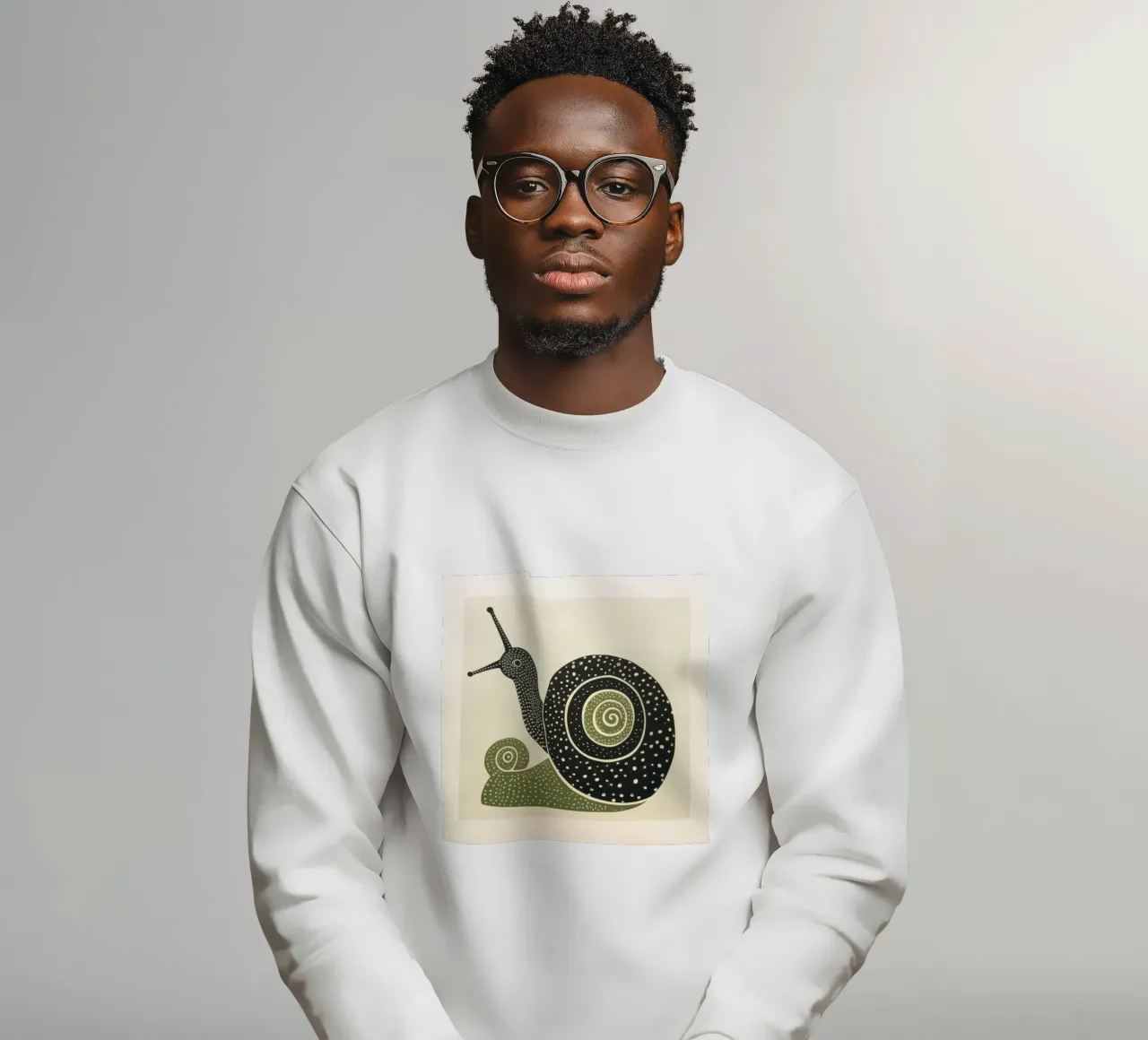 Lumaca verde 2 felpa da Minimal Animal Art