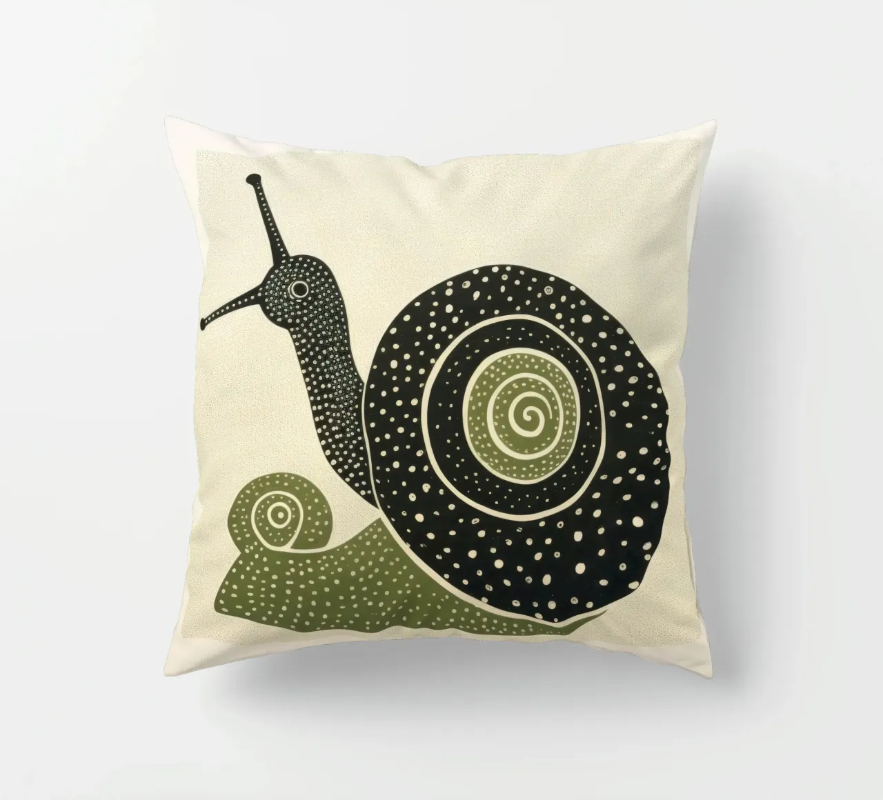 Lumaca verde 2 cuscino da Minimal Animal Art