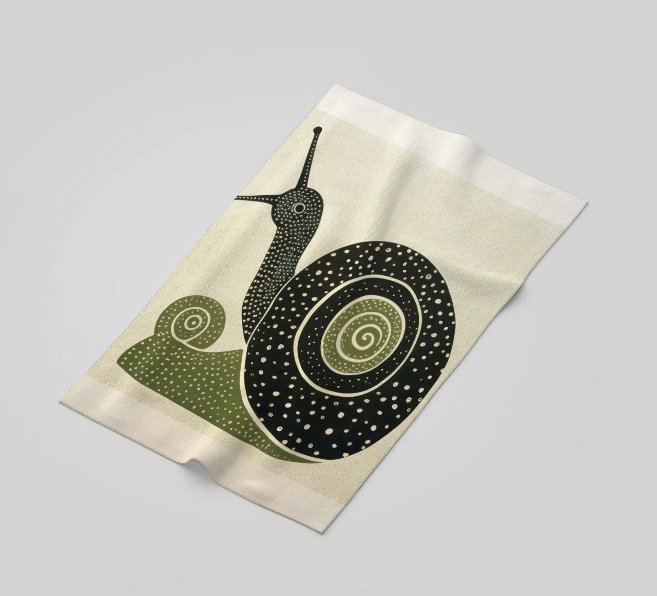 Lumaca verde 2 telo mare da Minimal Animal Art