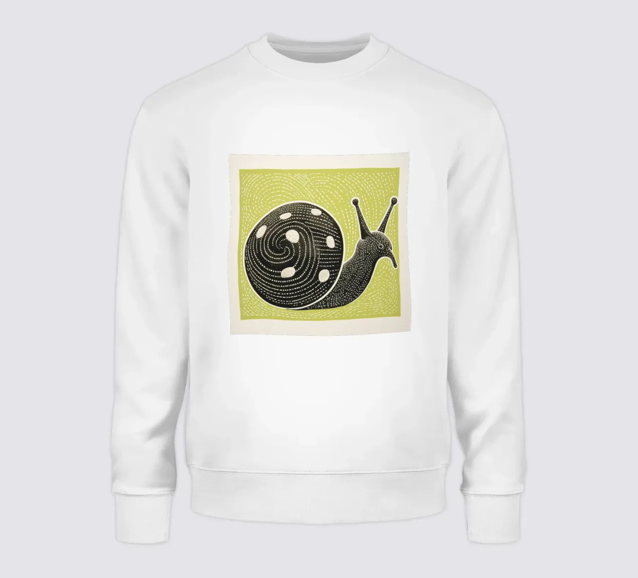 Groene Slak 3 sweatshirt van Minimal Animal Art