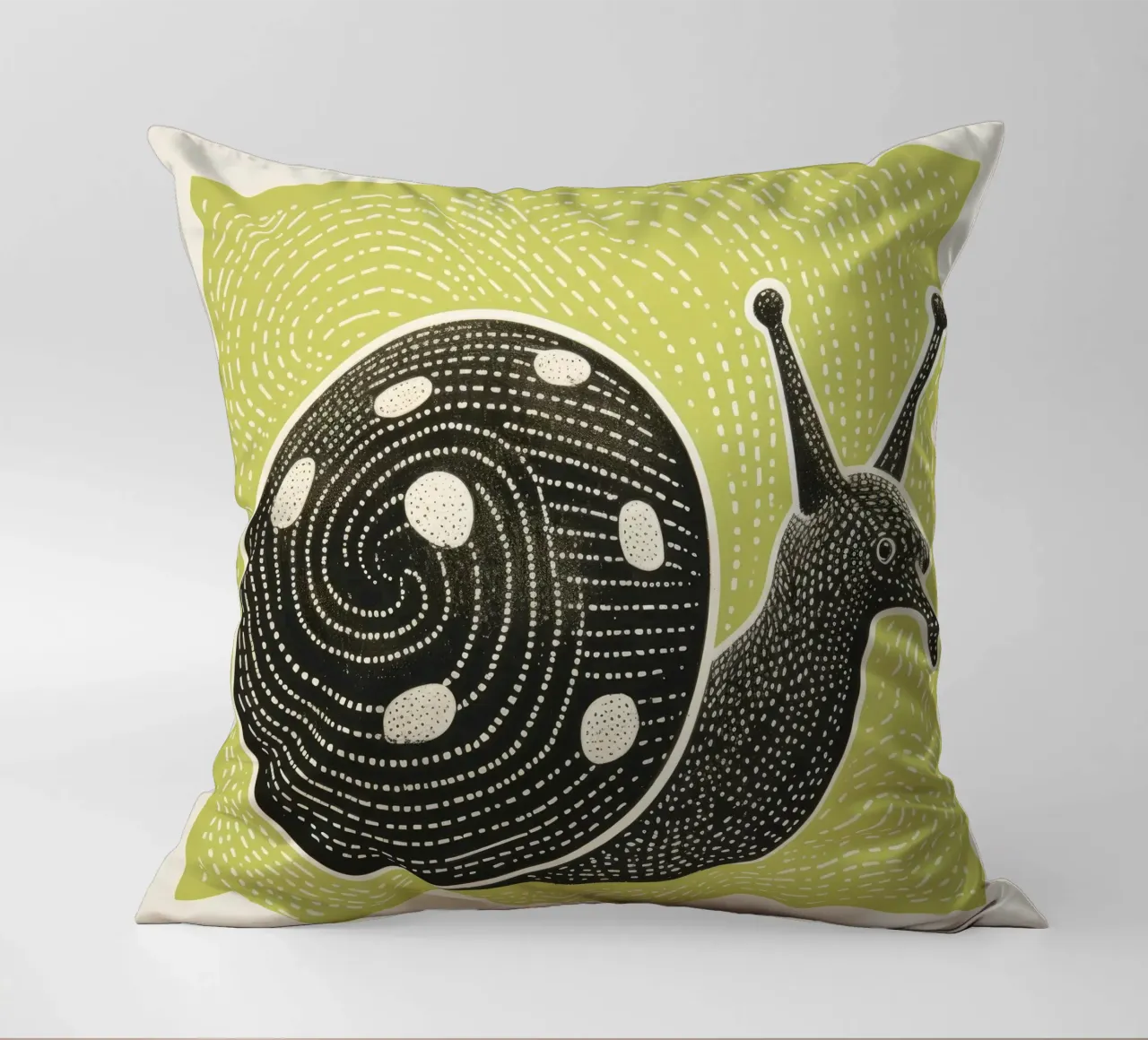 Lumaca verde cuscino da Minimal Animal Art