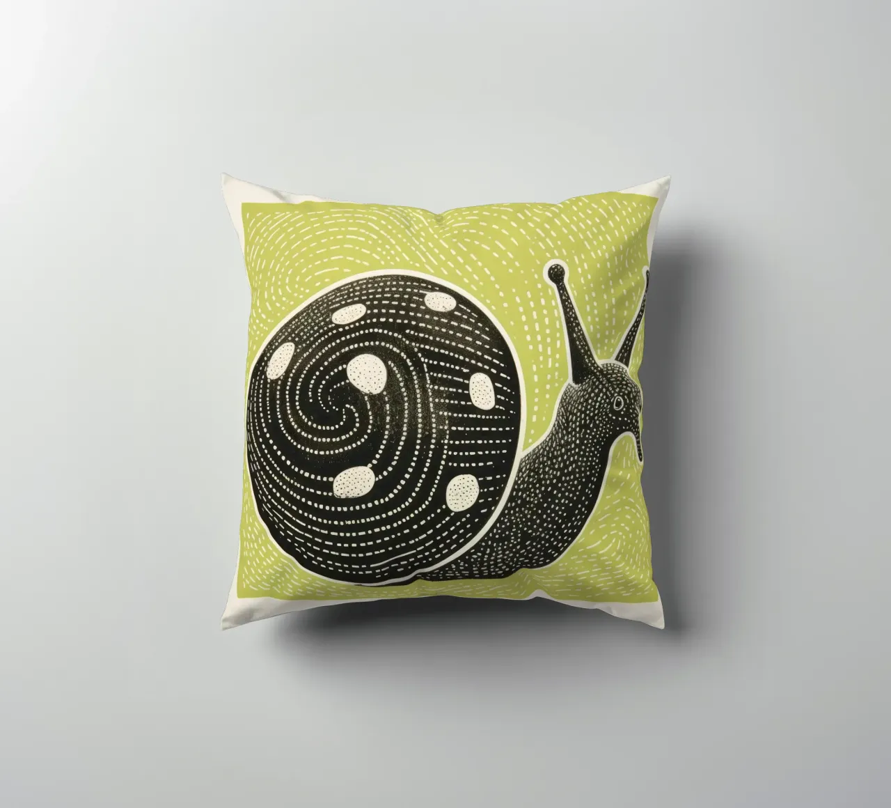 Lumaca verde cuscino da Minimal Animal Art