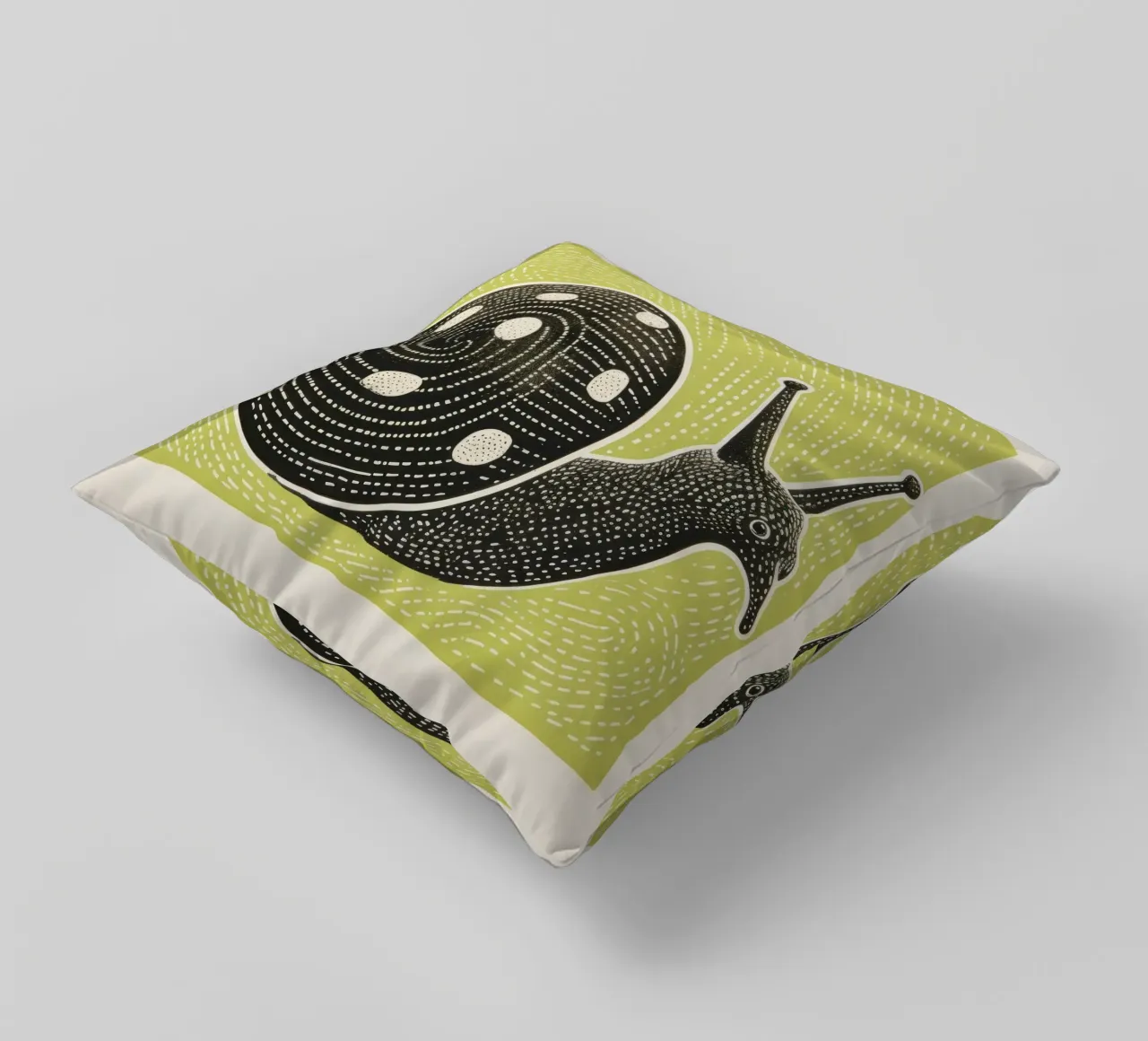 Lumaca verde cuscino da Minimal Animal Art