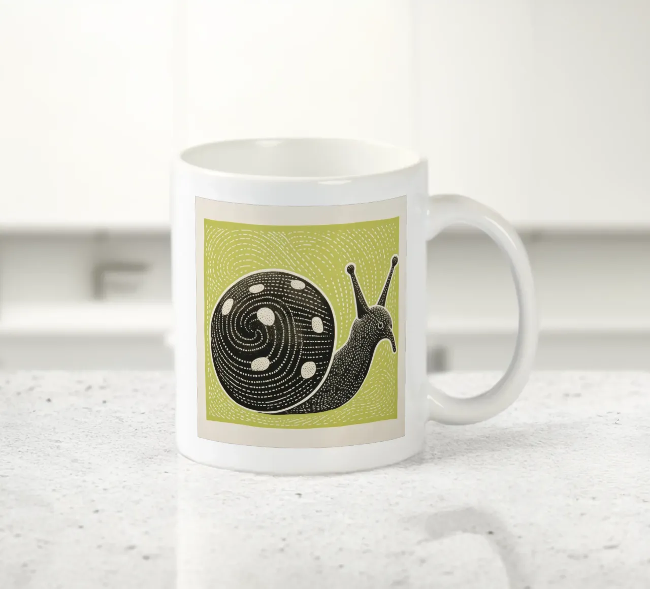 Lumaca verde 3 tazza in ceramica da Minimal Animal Art