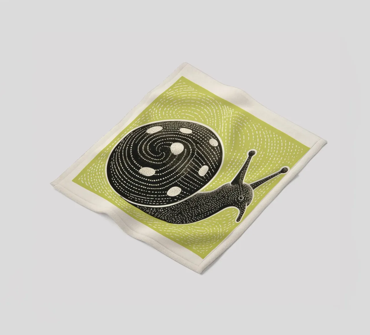 Lumaca verde 3 coperta in pile da Minimal Animal Art