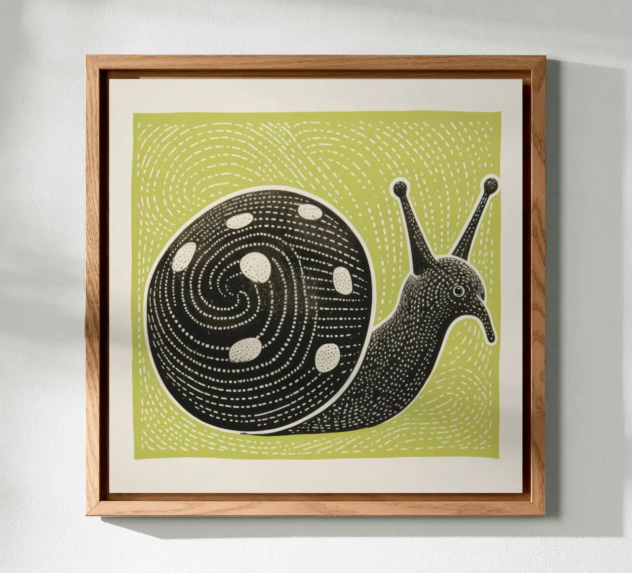 Lumaca verde 3 alluminio dibond da Minimal Animal Art