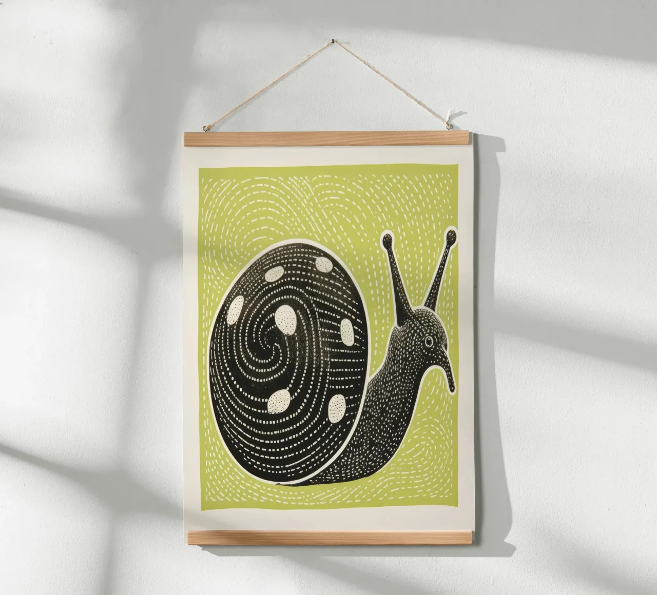 Lumaca verde 3 carta hahnemühle da Minimal Animal Art