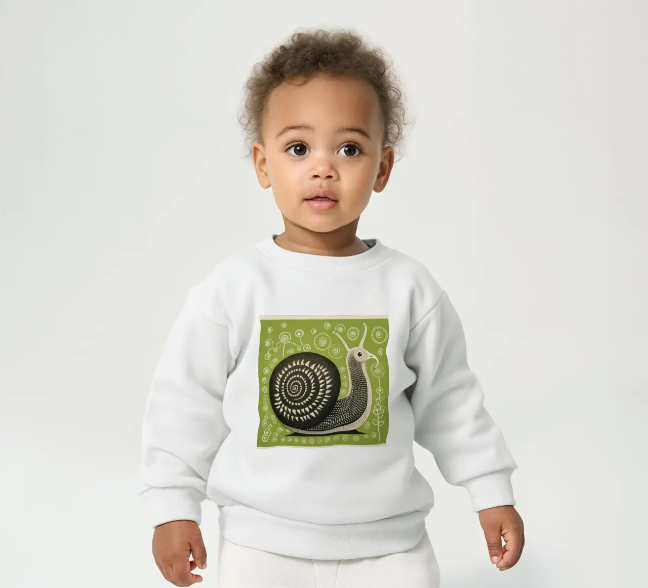 Lumaca verde 4 felpa neonato da Minimal Animal Art