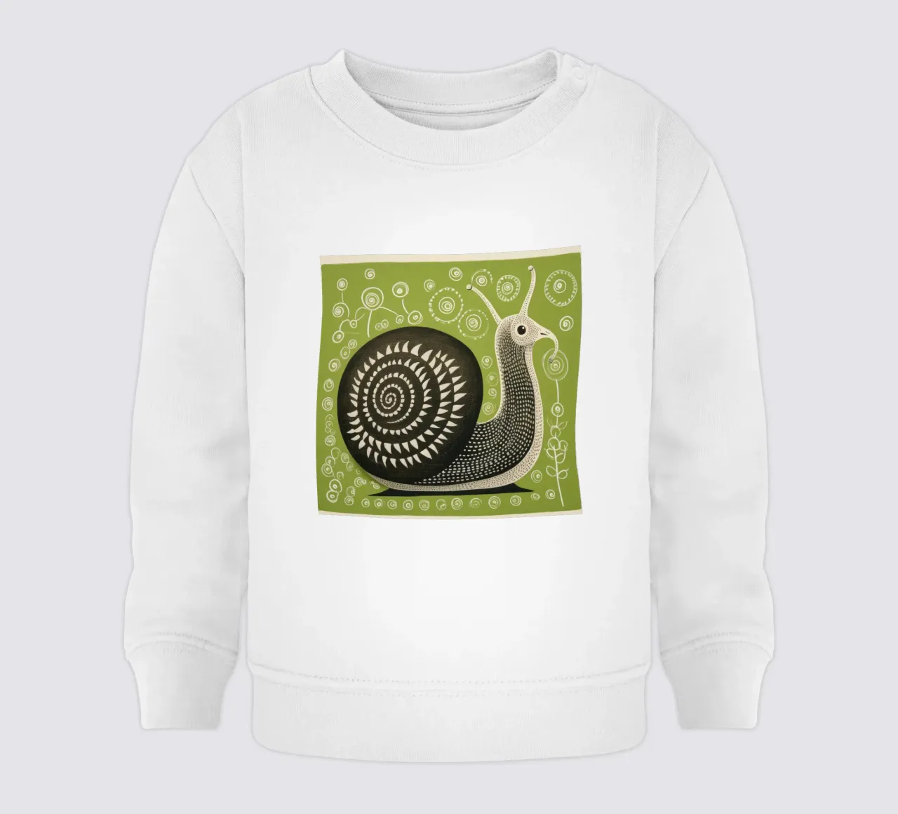 Lumaca verde 4 felpa neonato da Minimal Animal Art