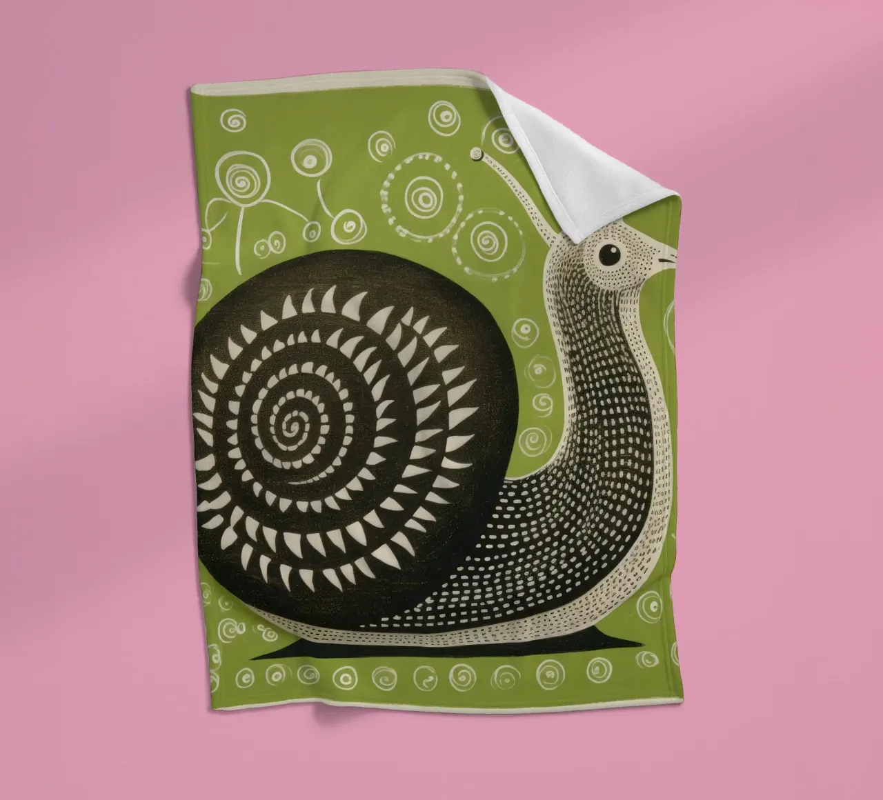 Lumaca verde 4 coperta in pile da Minimal Animal Art