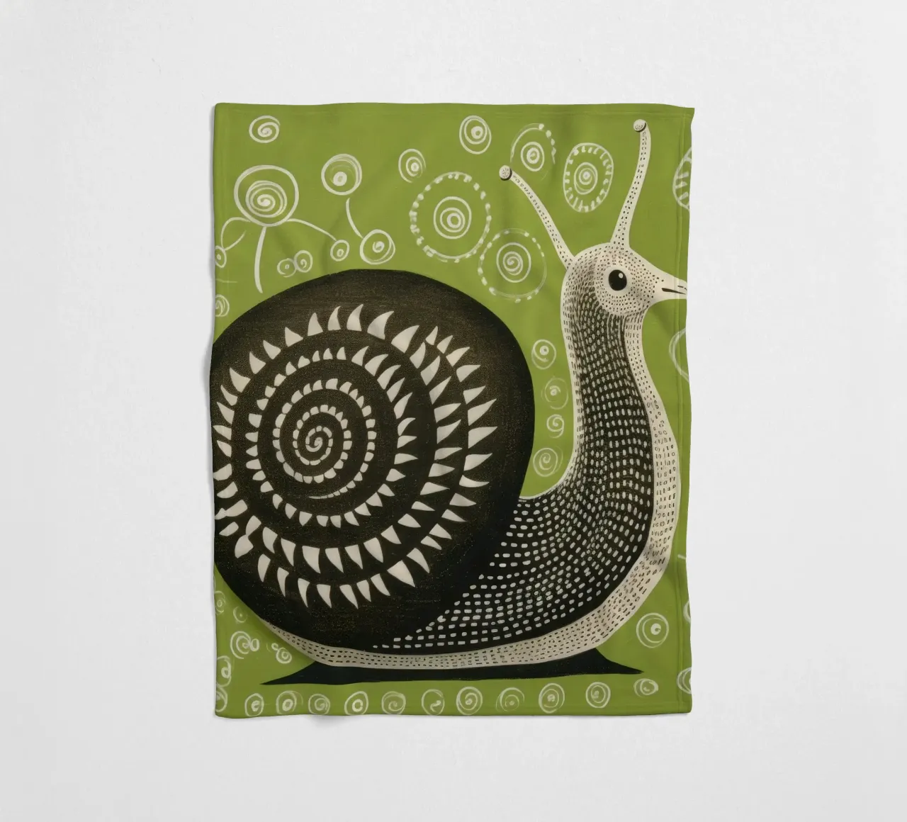 Lumaca verde 4 coperta in pile da Minimal Animal Art