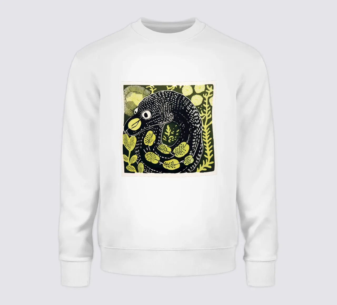 Serpente verde 1 felpa da Minimal Animal Art