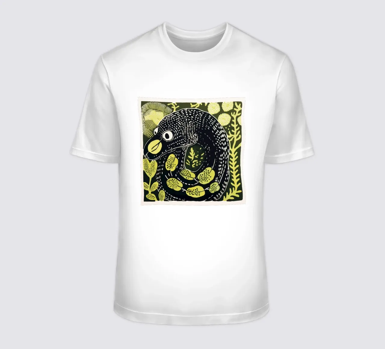 Serpente verde 1 t-shirt da Minimal Animal Art
