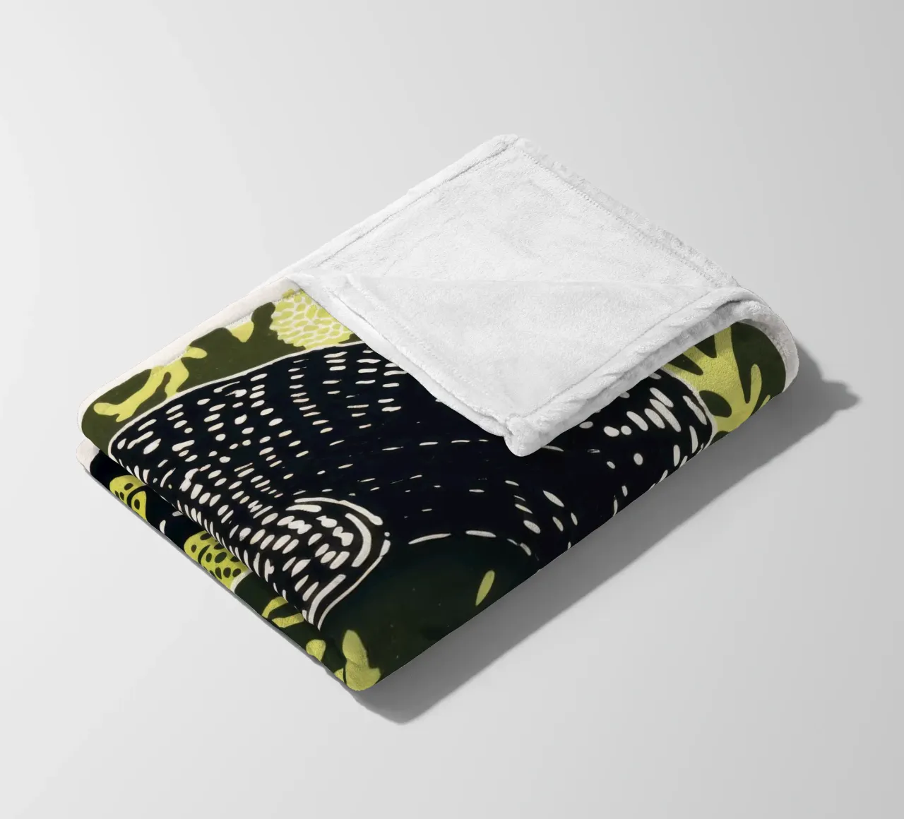 Serpente verde 1 coperta in pile da Minimal Animal Art