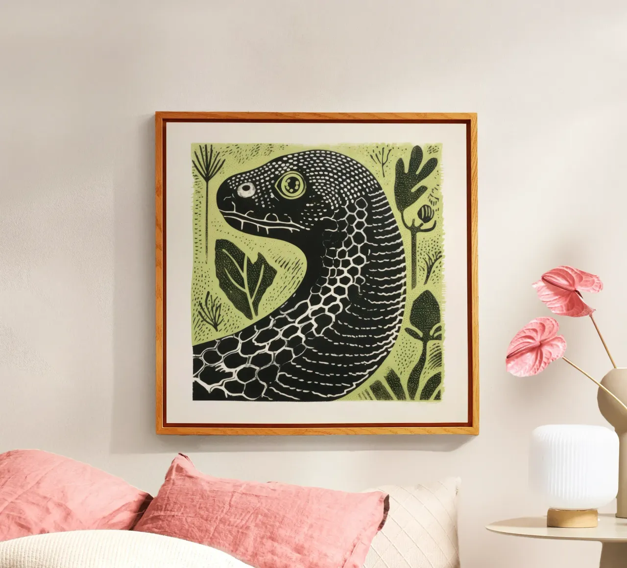 Green Snake plexiglass da Minimal Animal Art