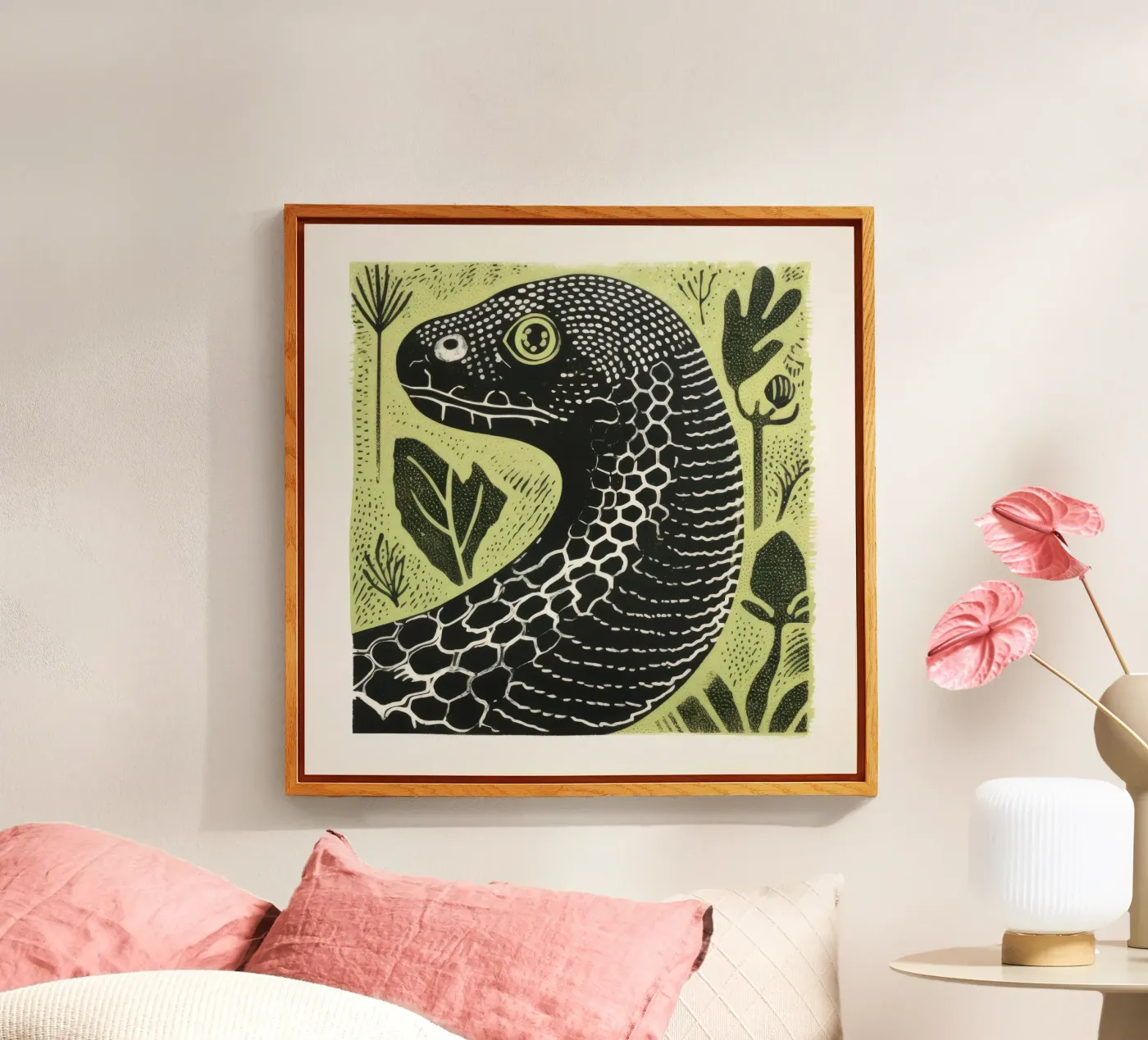 Green Snake plexiglas de Minimal Animal Art