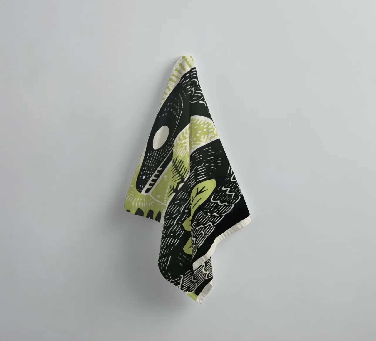 Serpente verde 3 asciugamano da bagno da Minimal Animal Art