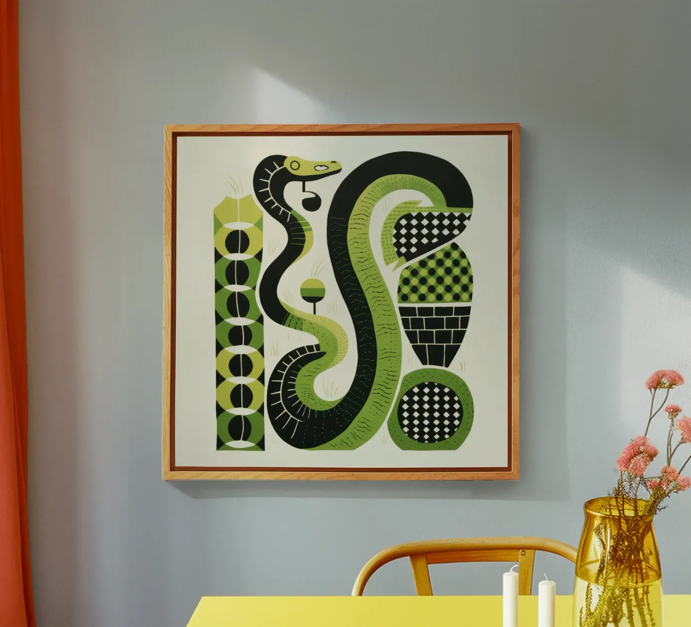 Serpent vert plexiglas de Minimal Animal Art