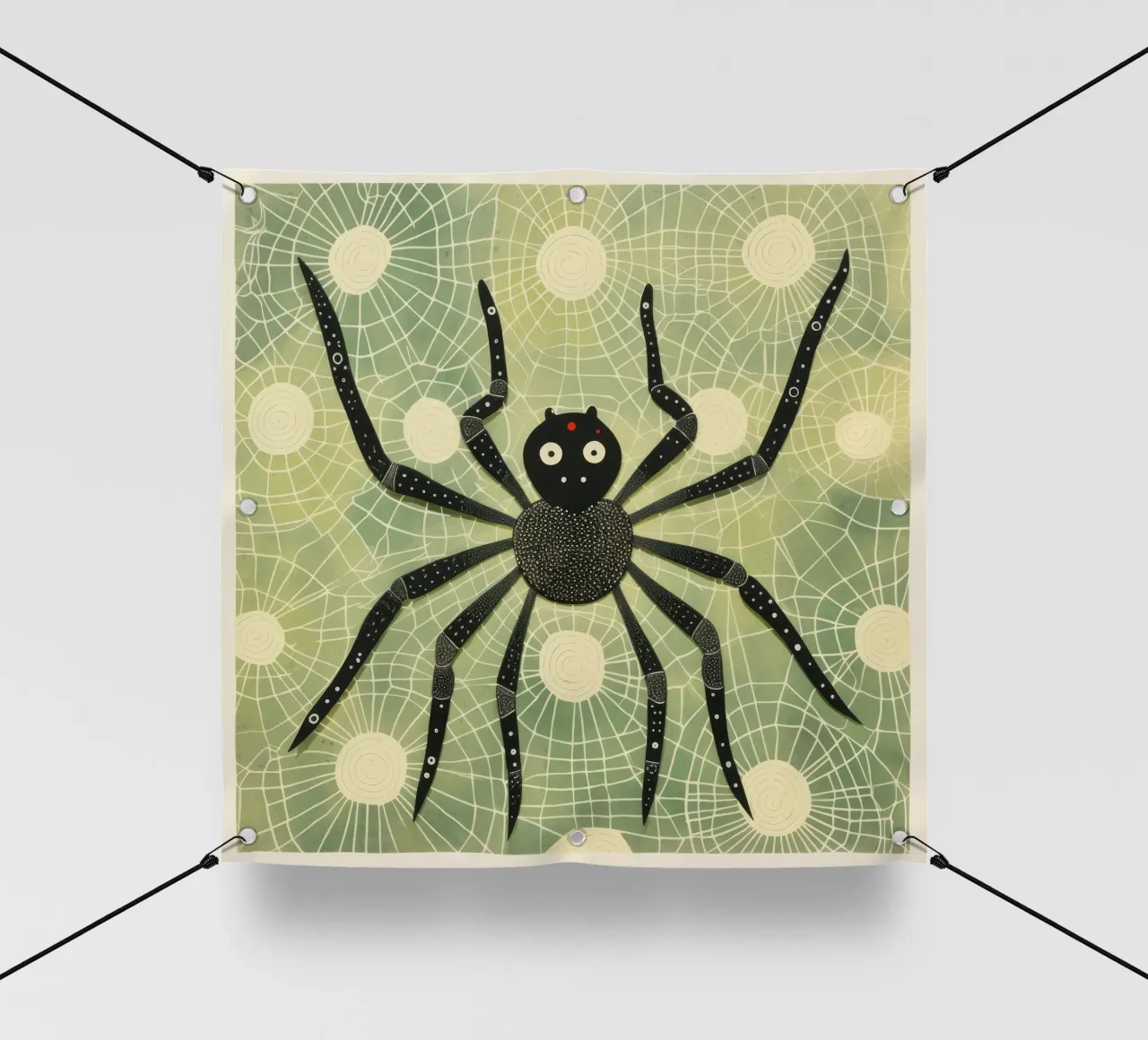 Ragno verde 1 telo in pvc da Minimal Animal Art
