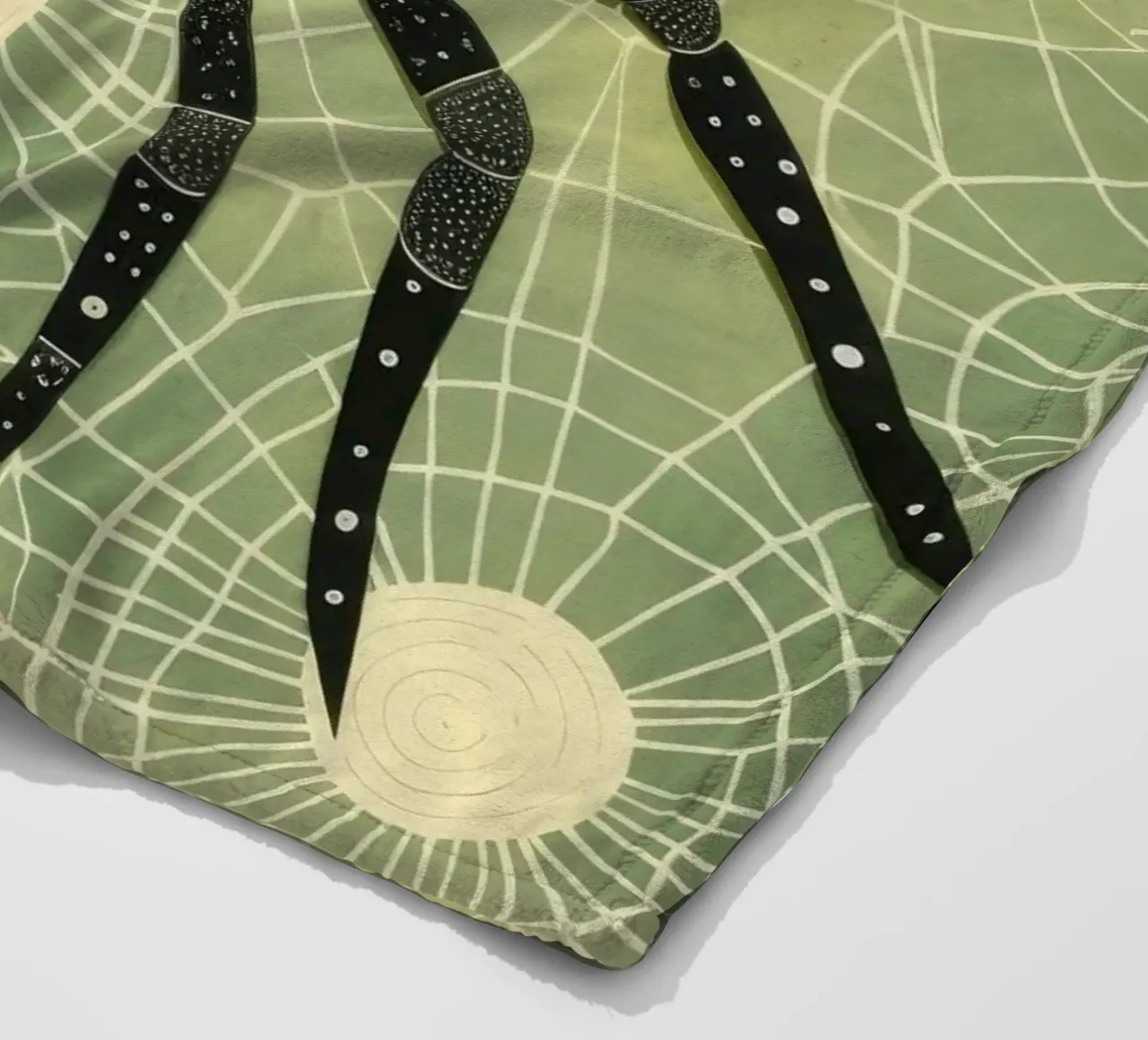 Ragno verde 1 coperta in pile da Minimal Animal Art
