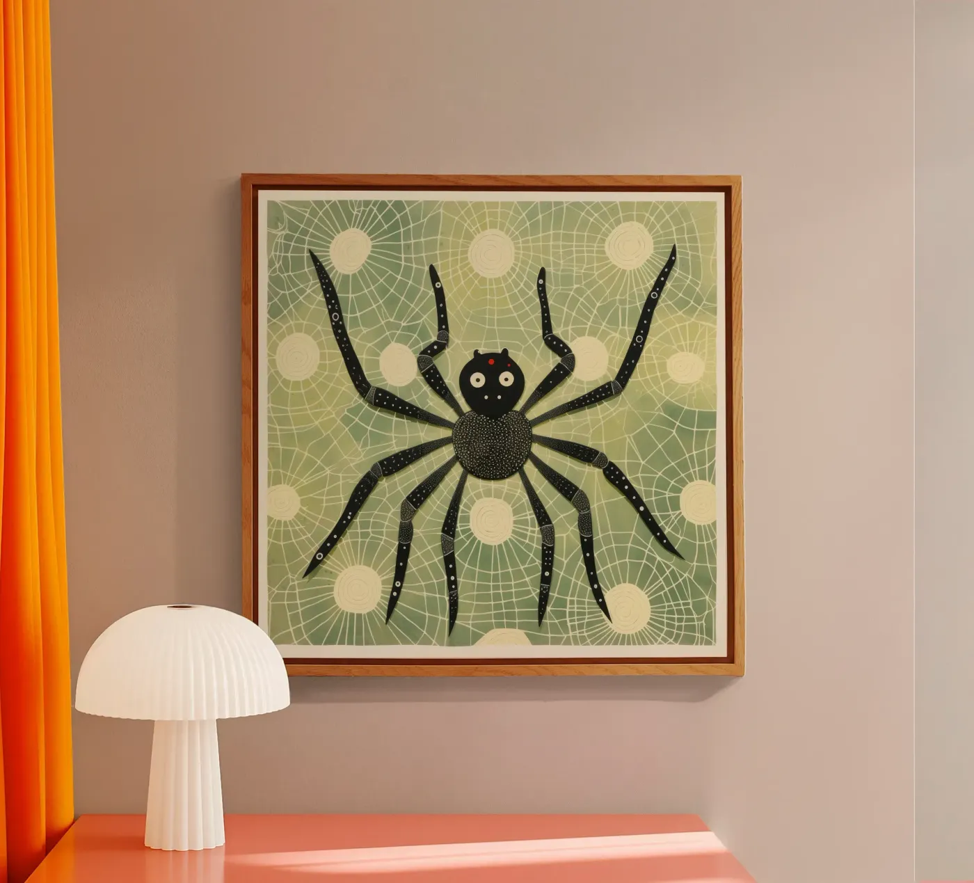 Grüne Spinne Acryl-Glas von Minimal Animal Art