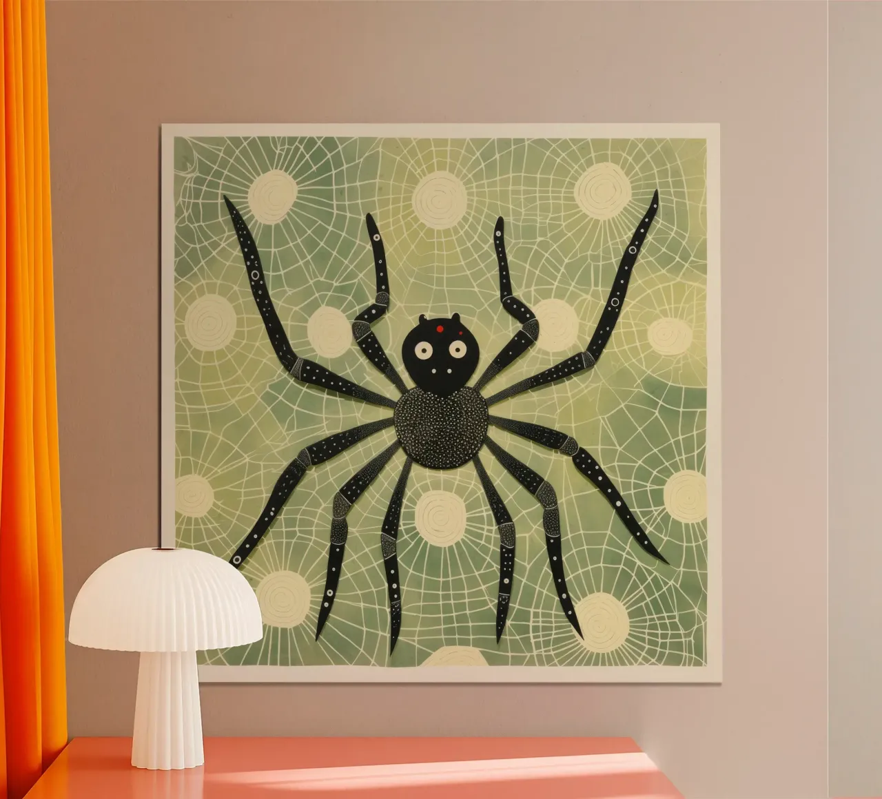 Ragno verde 1 carta hahnemühle da Minimal Animal Art