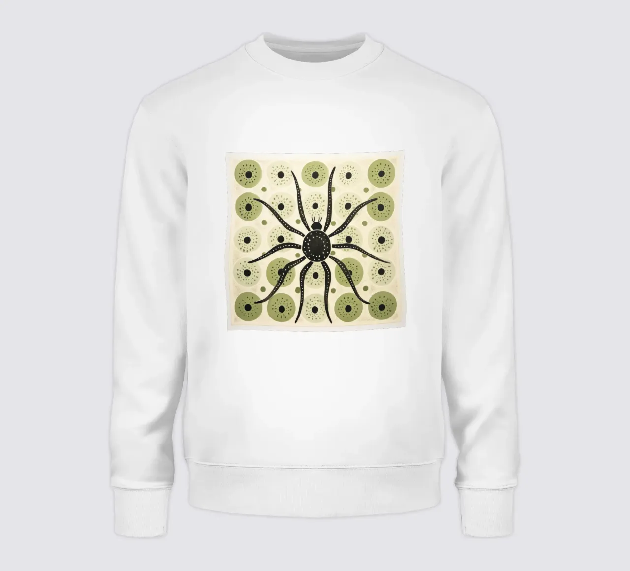 Ragno verde 2 felpa da Minimal Animal Art