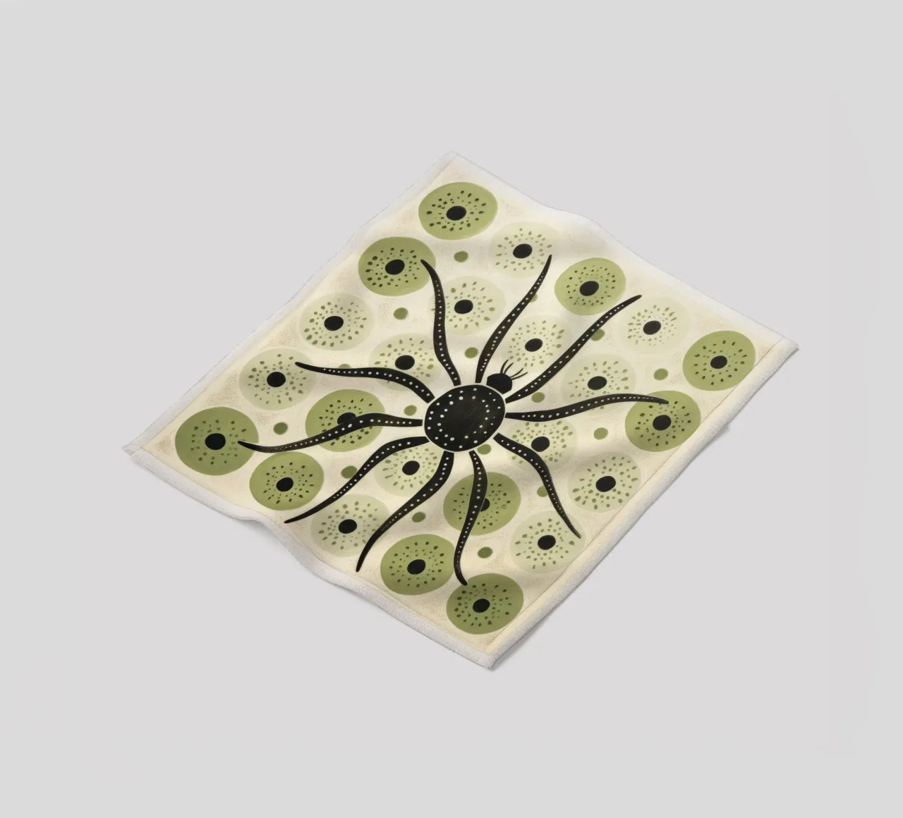 Ragno verde 2 coperta in pile da Minimal Animal Art