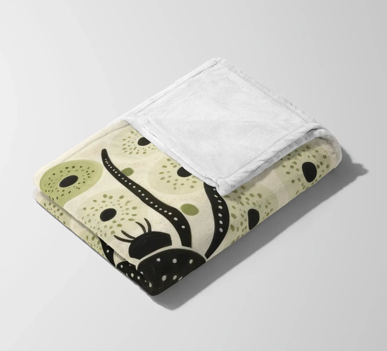 Ragno verde 2 coperta in pile da Minimal Animal Art