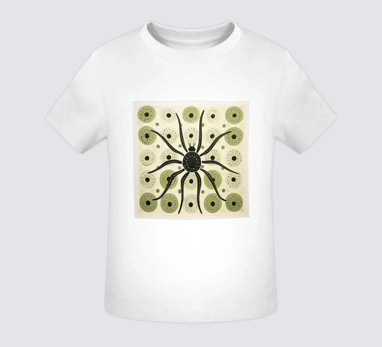 Ragno verde 2 maglietta neonato da Minimal Animal Art