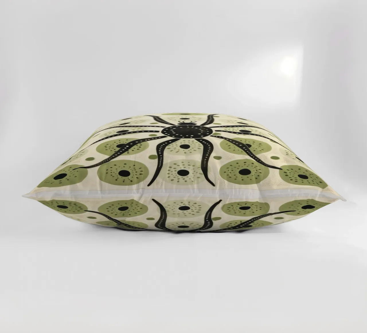Ragno verde 2 cuscino da Minimal Animal Art
