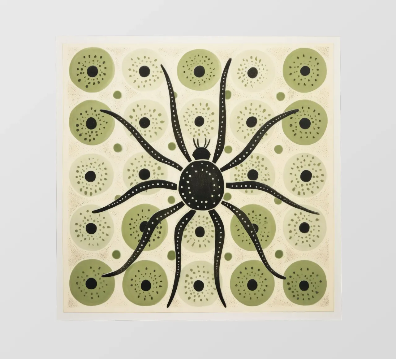 Ragno verde 2 pellicola backlit da Minimal Animal Art