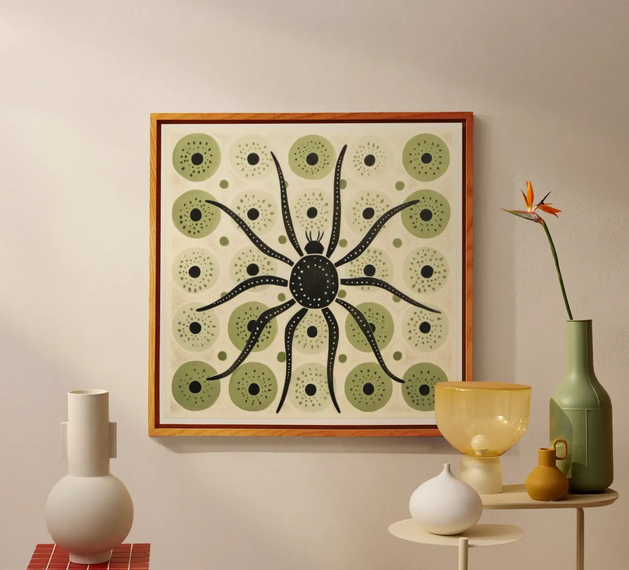 Ragno verde 2 plexiglass da Minimal Animal Art