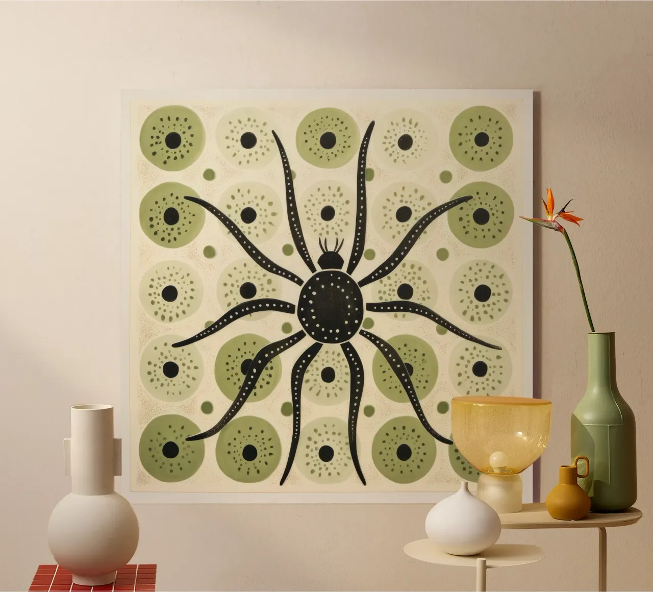 Ragno verde plexiglass da Minimal Animal Art