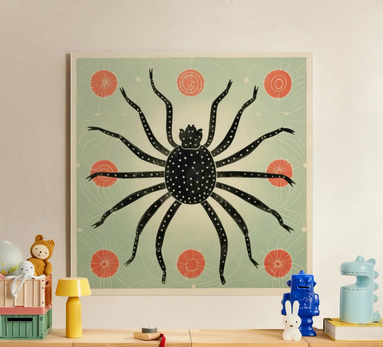 Ragno verde plexiglass da Minimal Animal Art