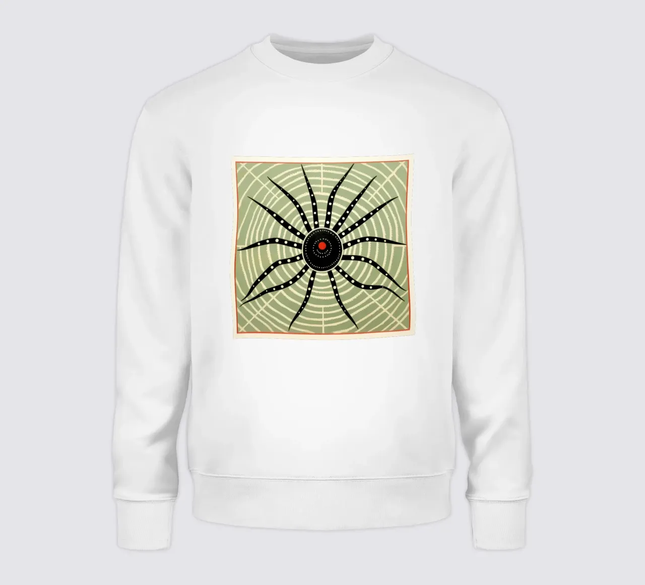 Green Spider sweatshirt by Minimal Animal Art
