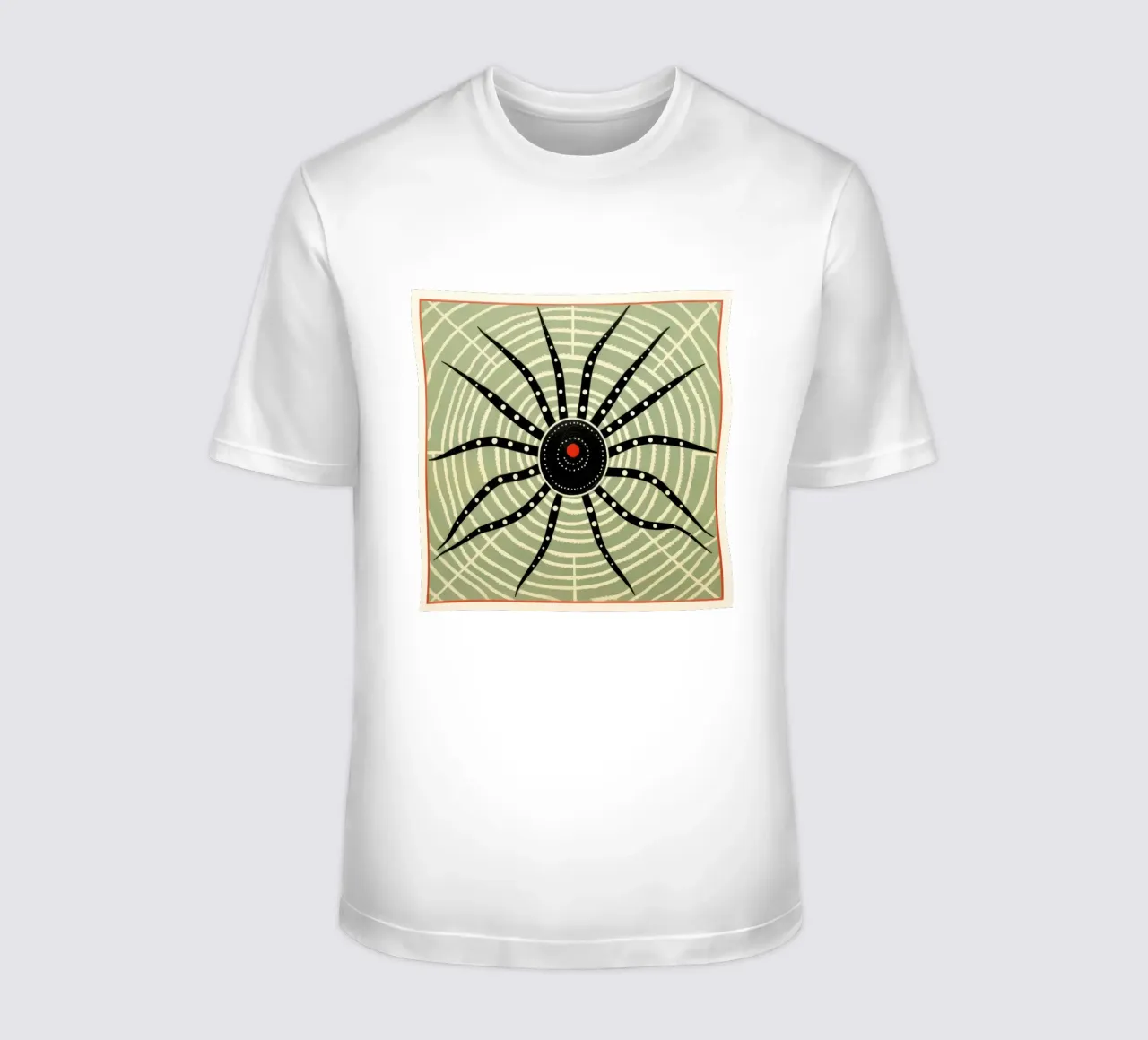 Ragno verde 4 t-shirt da Minimal Animal Art