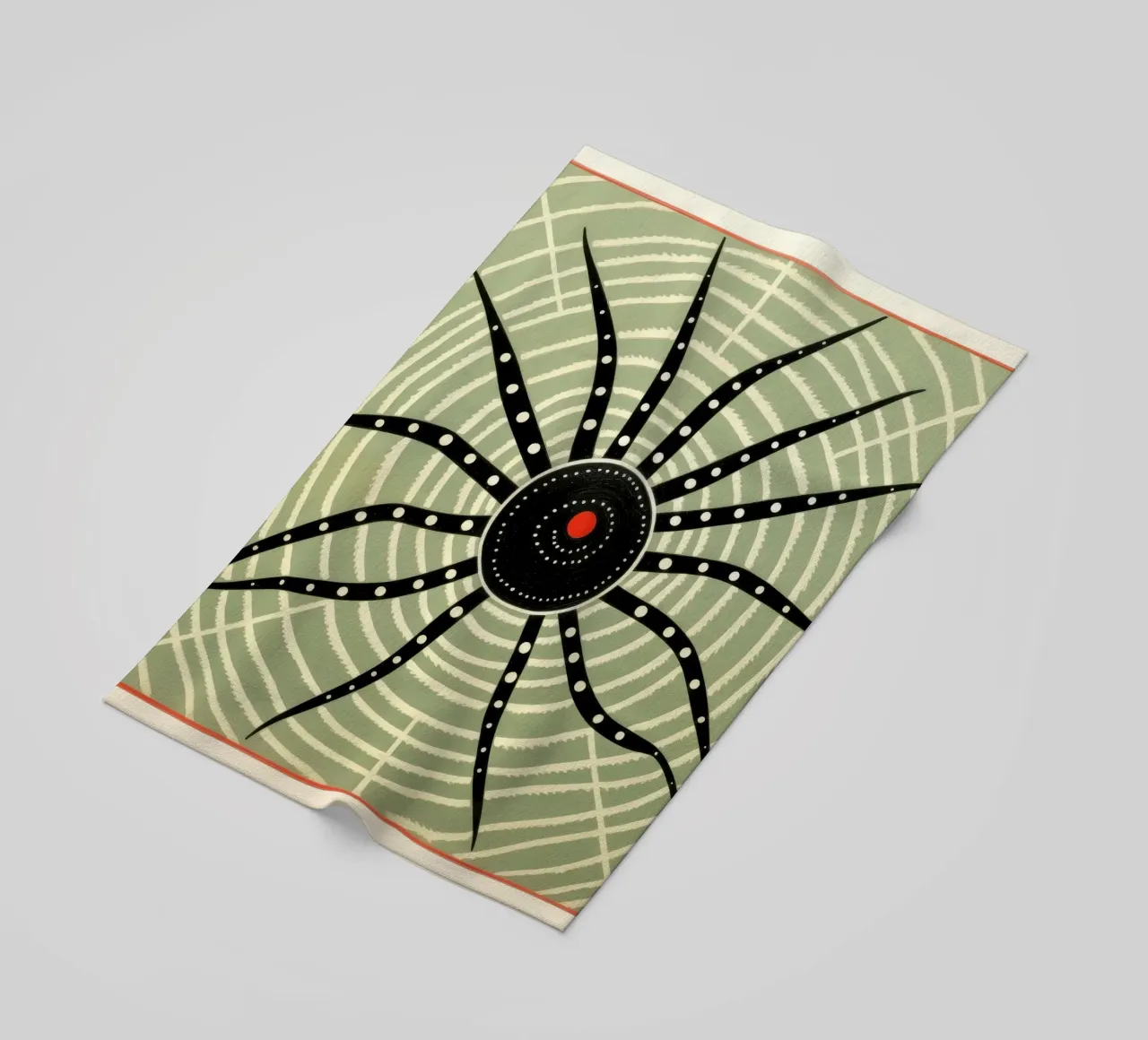 Ragno verde 4 telo mare da Minimal Animal Art