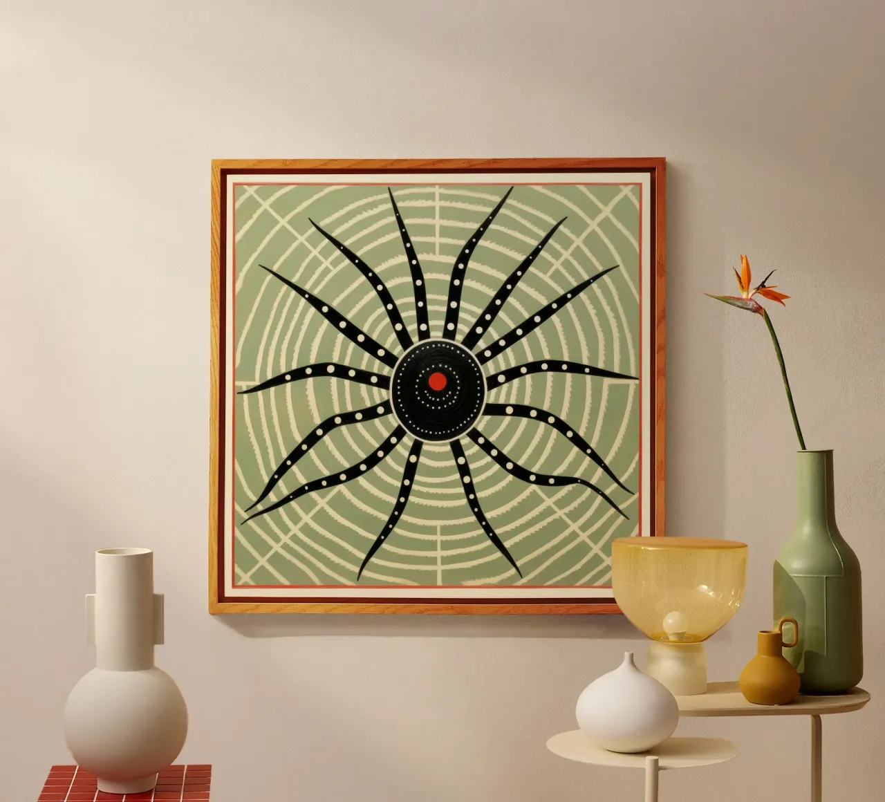Ragno verde 4 plexiglass da Minimal Animal Art