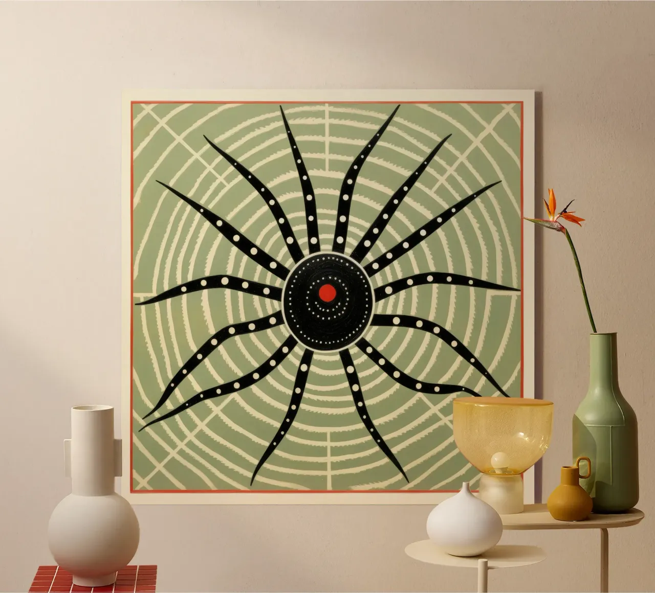 Ragno verde plexiglass da Minimal Animal Art