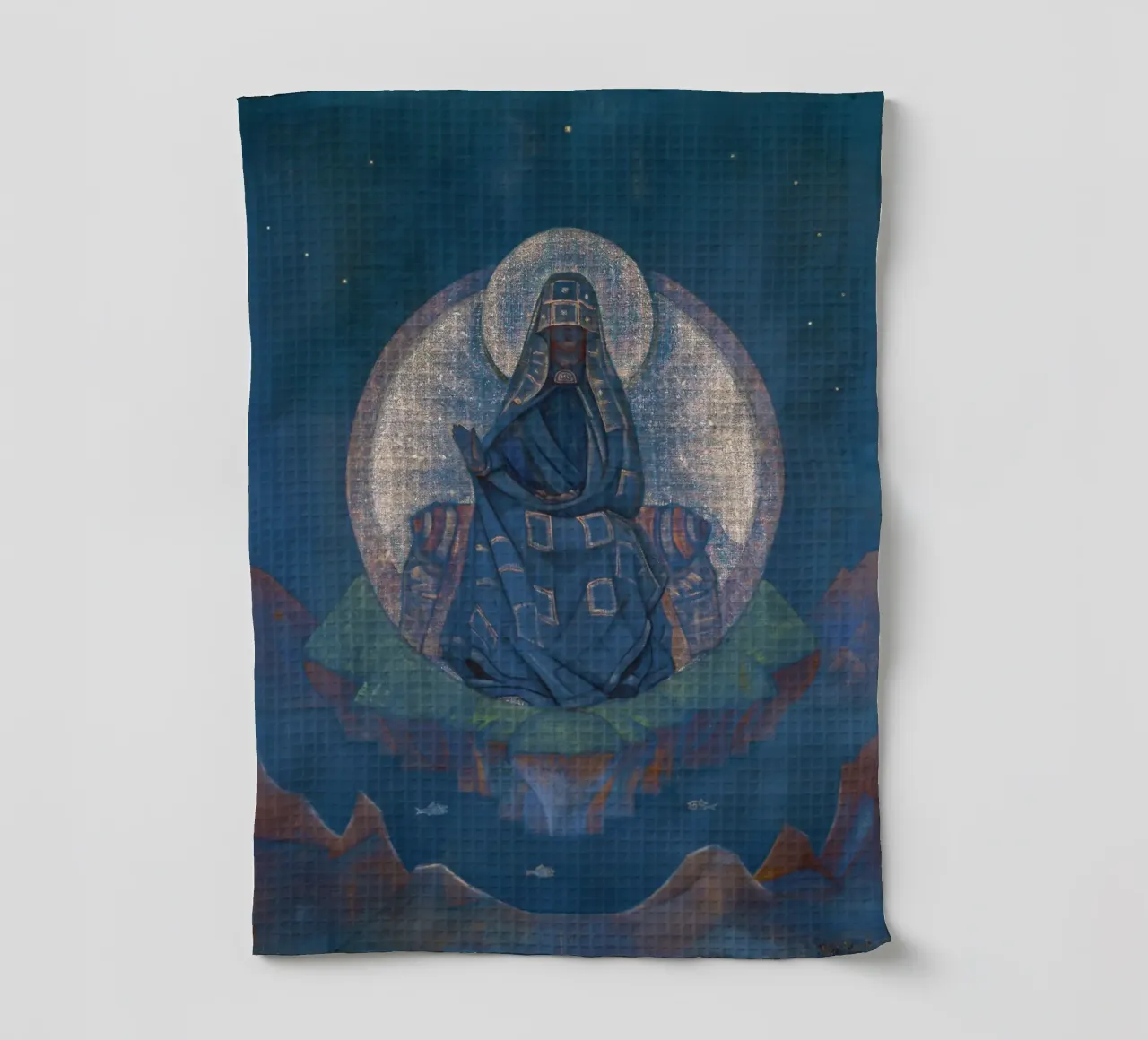 Nicholas Roerich - Mutter der Welt Geschirrtuch von Timeless Artworks