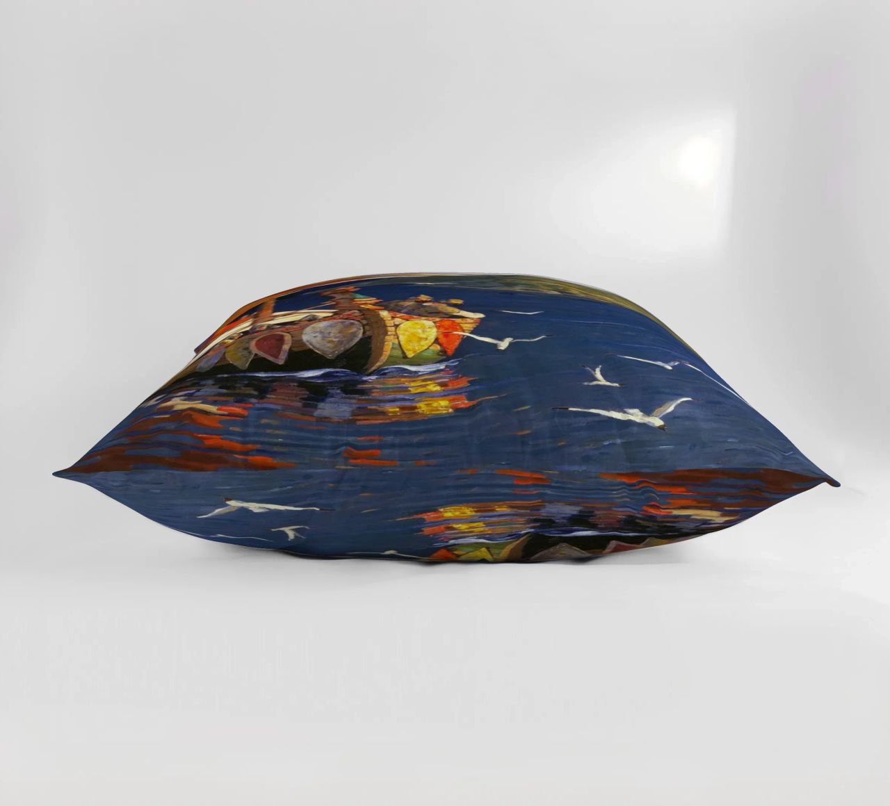Nicholas Roerich - Guests from Overseas decorative cushion by Timeless Artworks