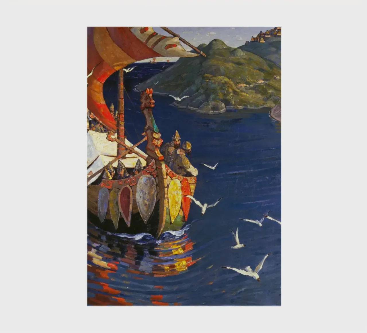 Nicholas Roerich - Gäste aus Übersee Notizbuch von Timeless Artworks