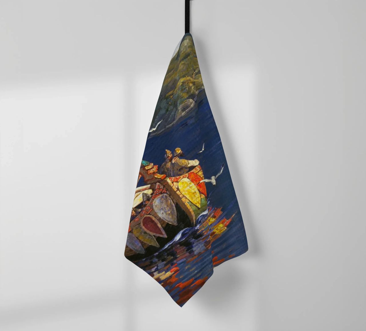 Nicholas Roerich - Guests from Overseas tea towel by Timeless Artworks