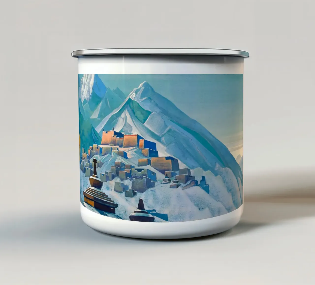 Nicholas Roerich - Tibet Himalaya tazza in smalto da Timeless Artworks