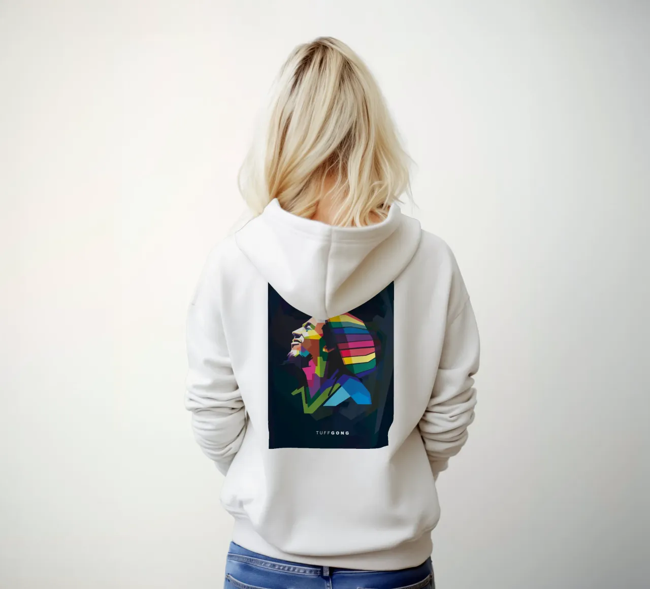 Tuff Gong Pop Art WPAP felpa con cappuccio da Alkahfsmart