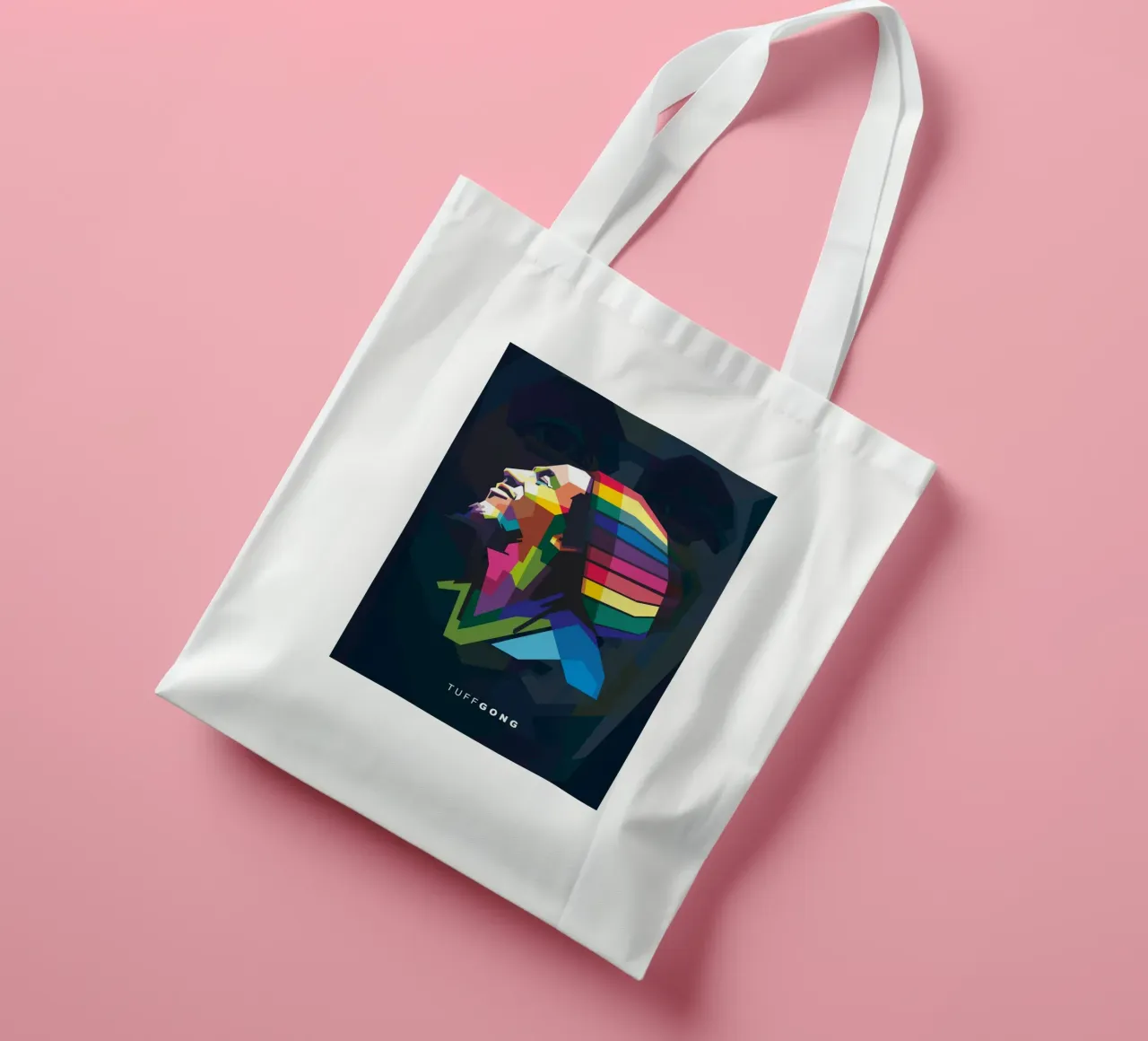 Tuff Gong Pop Art WPAP borsa in juta da Alkahfsmart