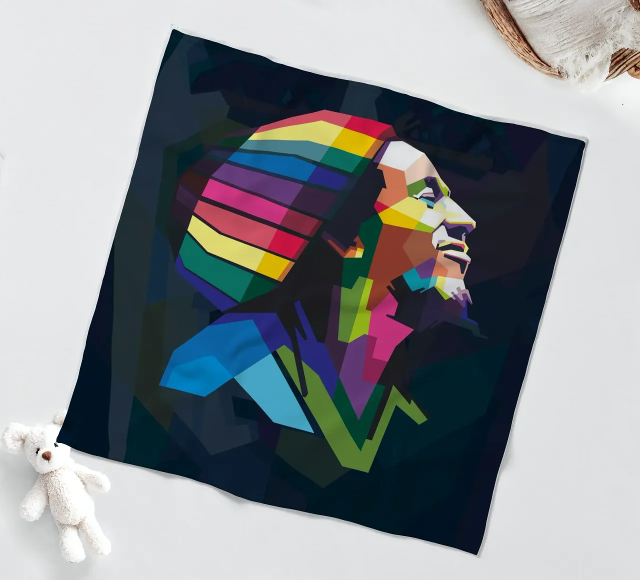 Tuff Gong Pop Art WPAP coperta in pile da Alkahfsmart