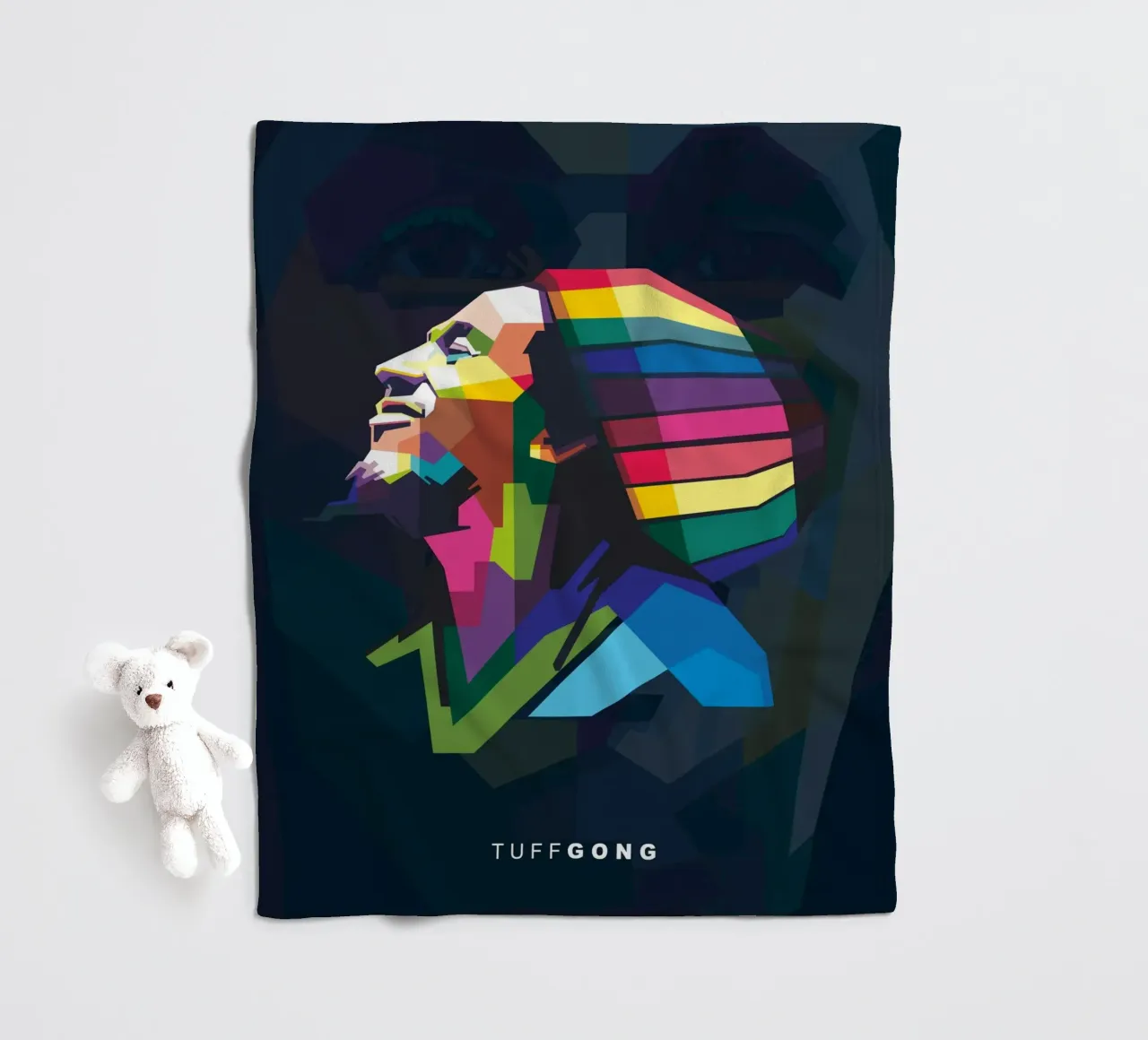 Tuff Gong Pop Art WPAP coperta in pile da Alkahfsmart